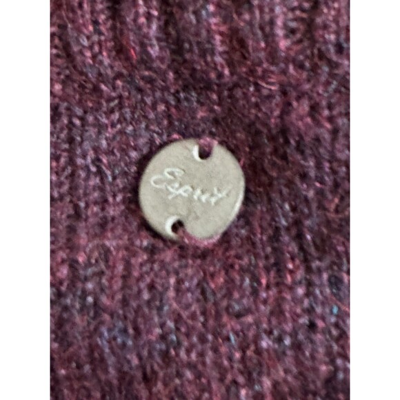 ESPRIT Womens Sweater Ultra Crop Long Flare Sleeve Cashmere Blend Purple M/L - Picture 7 of 7